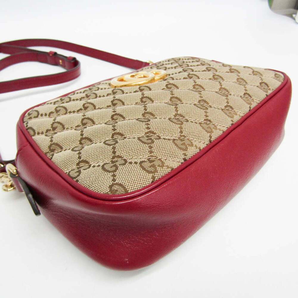 GUCCI Authentic Cream Leather GG Marmont Shoulder Bag - Picture 11 of 16
